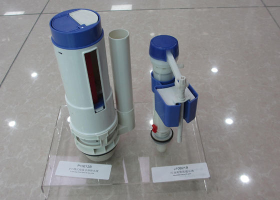 Assembled White And Blue Color  Plastic Toilet Tank Fitting Injection Moulding Services